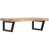  Zidna polica za umivaonik od čelika i masivnog bagremovog drva Smeđa 100 x 50 x 4 cm | shoptok.hr