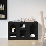  Strani šal Črna 100 x 35 x 59 cm Konstruiran les, (5000107968) | Shoptok.si