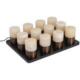 QAZQA Set 12 namiznih svetilk temno bronaste RGBW polnilne, vključno s polnilno postajo - Alessia | Shoptok.si