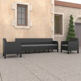 The Living Store Vrtna sedežna garnitura 3-delna z blazinami PP ratan antracitna - Vrtna Sedežna Garnitura, (21472457) | Shoptok.si