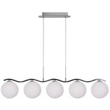 Candellux Lighting Viseča svetilka v srebrni barvi s steklenim senčnikom 12x86 cm Ramon - Candellux Lighting Cene
