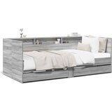 Dnevni krevet s ladicama bez madraca siva boja hrasta 100x200cm | shoptok.hr