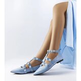 Gemre Blue ballet flats with striking Blur clasp | shoptok.hr