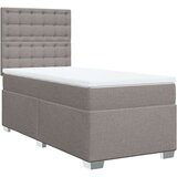 vidaXL Box spring postelja z vzmetnico taupe 90x190 cm blago | Shoptok.si