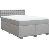 vidaXL Krevet box spring s madracem svjetlosiva 160x200 cm tkanina | shoptok.hr