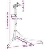 vidaXL Stojalo za popravilo kolesa zložljivo nastavljivo 102-160 cm | Shoptok.si