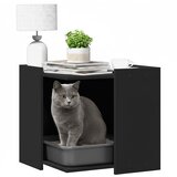  Kutija za mačji pijesak crna 53x53x51 cm konstruirano drvo | Eponuda.com