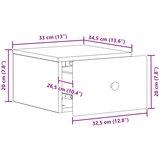  Noćni ormarić za montažu na zid Staro drvo 34,5 x 33 x 20 cm | shoptok.hr