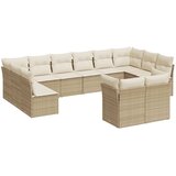  12-dijelni set vrtnih sofa od poliratana s jastucima bež | shoptok.hr