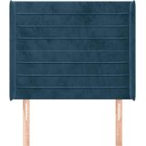  Uzglavlje s ušima tamnoplavo 83x16x118/128 cm baršunasto | shoptok.hr