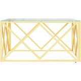  Stolić za kavu 80 x 80 x 40 cm od nehrđajućeg čelika i stakla | shoptok.hr