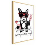  Plakat - Surround Yourself with Positive People 60x90 Zlatni okvir s margom | shoptok.hr