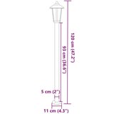 vidaXL Zunanja talna svetilka 3 kosi srebrna 120 cm nerjaveče jeklo Cene