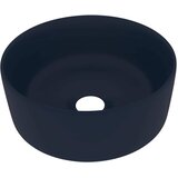  Luksuzni okrugli umivaonik mat tamnoplavi 40 x 15 cm keramički | shoptok.hr