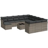 Maison Chic Seti vrtnega pohištva - Vrtna garnitura - Vrtni pohištvo set 13-delna z blazinami siv poli ratan, (21809043) | Shoptok.si
