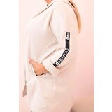 Kesi Włoski Women's butter-colored sweatshirt with decorative sleeves black | Shoptok.si