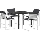  Vrtni set za objed 5 pcs Bijela i antracit 80 x 80 x 73 cm | Eponuda.ba