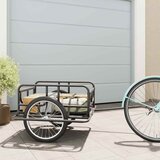 Prikolica za bicikl 130 x 73 x 48,5 cm čelična crna | shoptok.hr