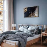  Slika - Marble and navy blue – abstract textured pattern inspired by the starry sky 90x60 U prirodnom drvenom okviru | shoptok.hr