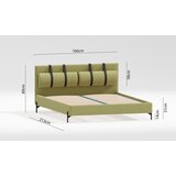 Ropez Svetlo zelena oblazinjena zakonska postelja z letvenim dnom 160x200 cm Tulsa – | Shoptok.si