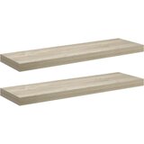  Plutajuće zidne police 2 kom boja hrasta 80 x 23,5 x 3,8 cm MDF | shoptok.hr