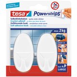 Tesa Samolepilna kljukica tesa Powerstrips (ovalna, velikost: L, bela, 2 kosa) Cene
