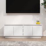 TV ormarić bijeli 110 x 34 x 40 cm od masivne borovine | shoptok.hr