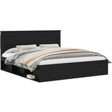  Konstrukcija postelje Črna 200 x 200 cm Masivno borovo les, (5000104346) | Shoptok.si