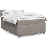 vidaXL Box spring postelja z vzmetnico taupe 140x190 cm blago Cene