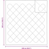 vidaXL Poplun Ostalo s jastukom 3 pcs Bijela 240 x 260 cm Mikrofibra | shoptok.hr