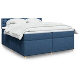  Krevet s oprugama i madracem plavi 200 x 200 cm od tkanine | shoptok.hr