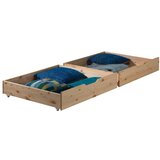 Vipack Set od 2 drvene kutije za pohranu ispod kreveta Pino | shoptok.hr