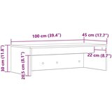  Stol za zid Siva Sonoma 100 x 45 x 30 cm Konstruirano drvo | shoptok.hr
