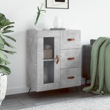 vidaXL Komoda betonsko siva 69,5x34x90 cm inženirski les | Shoptok.si