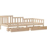 vidaXL Dnevni krevet s ladicama bez madraca 80x200 cm masivno drvo | shoptok.hr