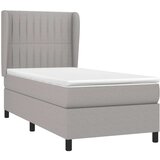  Okvir kreveta s oprugama i madrac svjetlosivi 80x200cm tkanina | shoptok.hr