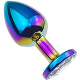 Sunfo - metalni analni dildo s kamenom (dugino bijeli) Cijene