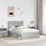  Konstrukcija postelje z vzglavjem Siva Sonoma 120 x 200 cm, (5000104256) | Shoptok.si