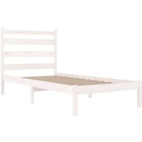  Okvir za krevet od masivne borovine bijeli 100 x 200 cm | shoptok.hr