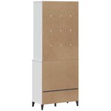  Visoka komoda VIKEN bijela 80 x 40 x 200 cm od masivne borovine | Shoptok.si