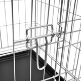 vidaXL Sklopivi metalni kavez za pse M | shoptok.hr