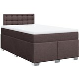 vidaXL Box spring postelja z vzmetnico temno rjava 120x190 cm blago, (21310791) Cene