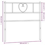  Metalno uzglavlje crno 100 cm | shoptok.hr