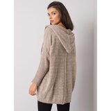 Och Bella Cardigan-TW-SW-BI-6911.15-dark beige | Shoptok.si