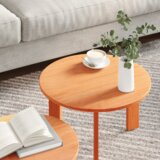  Set stolića za kavu 2 pcs Voštano smeđa 47.5 x 47.5 x 27 cm | shoptok.hr