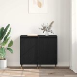  Kreveta 2 pcs Crni hrast 40 x 35 x 70 cm Obrađeno drvo i čelik | shoptok.hr