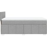  Okvir kreveta s oprugama i madrac svjetlosivi 80x200cm tkanina | shoptok.hr