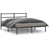  Metalni okvir za krevet s uzglavljem crni 160x200 cm | shoptok.hr