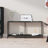 vidaXL Konzolni stol crni 160 x 35 x 75,5 cm od kaljenog stakla Cijene