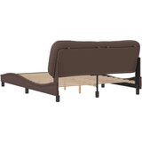  Posteljni okvir z vzglavjem rjav 160x200 cm umetno usnje, (21086315) | Shoptok.si